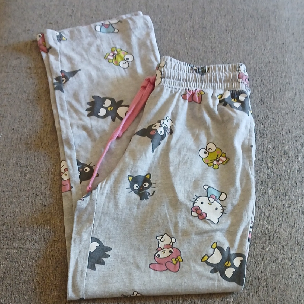 Hello KIitty & Friends Sanrio Gray PJ Bottoms